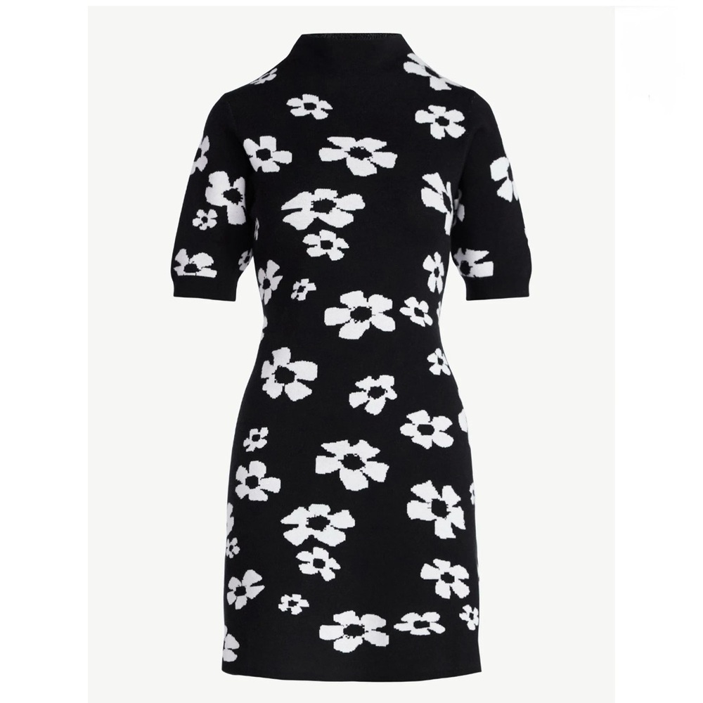 Scoop Jacquard Floral Sweater Mini Dress - Picture 3 of 3